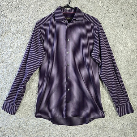 Eton Men Contemporary Striped Dress Shirt Size 15.5 Office‎ Preppy Formal READ - Picture 1 of 16